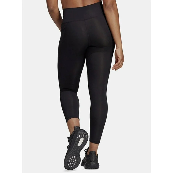 Adidas Aerotek Optime Stash Pocket High Rise 7/8 Black  Leggings 2XL/P - Picture 4 of 9